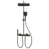 惠达（HUIDA）淋浴花洒全套家用卫生间手持沐浴顶喷头增压下出水套装HE662 【精铜+钢琴键】HE662冷热