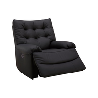乐至宝 单人沙发电动真皮功能懒人摇摇椅A623C 曜石黑-手动-7天