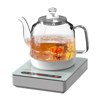AUCMA/澳柯玛 恒温 电热烧水壶 玻璃烧水器 茶台 茶桌 保温泡茶具 抽水电茶炉 功夫茶具 纯白 0.8L