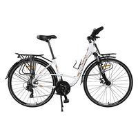 邦德富士达蝴蝶把自行车男女铝合金公路车禧玛诺变速城市通勤长途通勤旅行车 灰橙