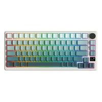 ROYAL KLUDGE RK S75 81键 2.4G蓝牙 多模无线机械键盘 海渊侧刻 云雾轴 RGB