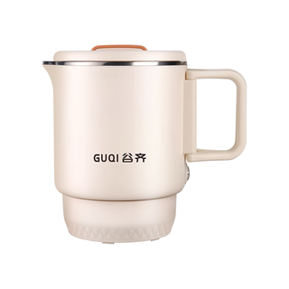 GUQI谷齐折叠烧水壶 烧水壶便携式 旅行电热水壶 电热杯 旅行烧水杯 食品级304丨可折叠手柄+蒸蛋器 0.8L