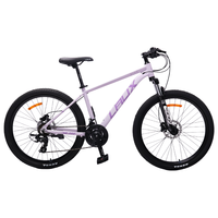 雷克斯LAUX哪吒200plus山地车成人代步通勤铝合金24速纯油碟 星黛紫(标准版) 24速 24英寸