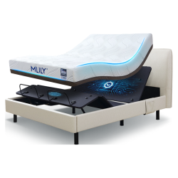 MLILY 床 电动可升降主卧皮床现代简约双人床  智能0压床M2 180*200cm