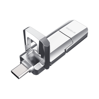 aigo 爱国者 超跑系列 U393 USB 3.1 固态U盘 银色 128GB Type-C/USB双口