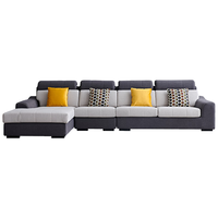 QuanU 全友 102251A-1 简约布艺沙发 1+3+转正 深灰色