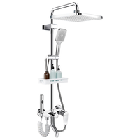 万和淋浴花洒套装冷热数显花洒全套独立琴键增压花洒喷头浴室淋浴器