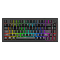 REDRAGON 红龙 RS82 RT 82键 有线机械键盘 星空黑 粉磁轴 RGB