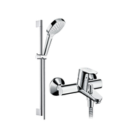 汉斯格雅 飞雨花洒3速select手持节水型淋浴花洒莲蓬头下出水龙头套装 柯洛梅达手持+非恒温龙头31940