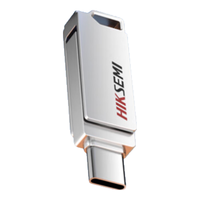 海康威视（HIKVISION）64GB Type-C USB3.2手机U盘X327C银色 高速读写双接口手机电脑通用车载优盘