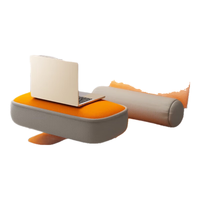 JIAYI 家逸 懒人沙发可调节单人榻米沙发椅卧室床上靠背椅小户型阳台飘窗椅 橘色