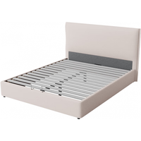 顾家家居 KUKA 诧寂风布艺床主卧大床双人床 整床可拆洗齐边排骨架高脚床9168 【素柏米】1.5m