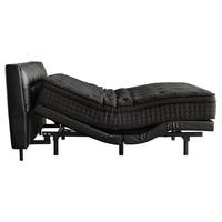 全友家居【U标·潮汐智能床】电动皮艺床黑色主卧双人床1.8x2米116133 特拉雷乳胶+独袋弹簧|床垫厚26cm 1.8*2m