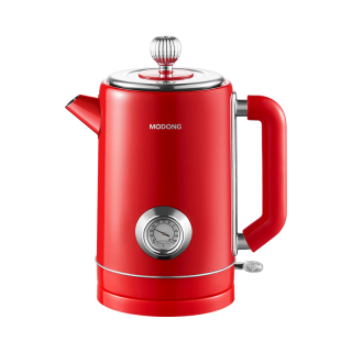 摩动 304不锈钢内胆 电热水壶  红色 1.8L