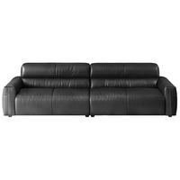 QuanU 全友 112068-1 简约直排沙发 左2+右2 晨曦白 牛皮款