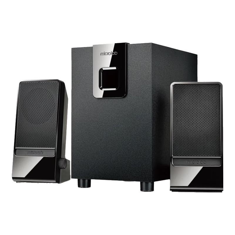 microlab 麦博 M100U 蓝牙版 2.1声道 桌面 蓝牙音箱 黑色
