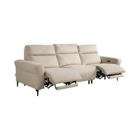 CHEERS 芝华仕 30313 猫抓绒电动功能沙发 三人位双电动 霜花白