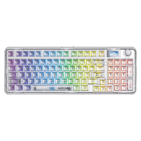 AULA 狼蛛 NB98 94键 三模机械键盘 白透 雪烟轴 RGB