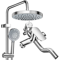莱尔诗丹 淋浴花洒套装 三功能淋浴器全铜主体龙头增压花洒全套LD6036