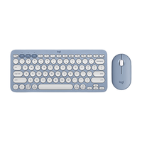logitech/罗技 静音 无线键鼠套装  无背光 品月蓝