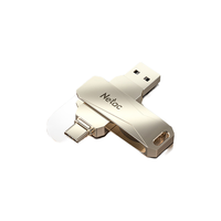 Netac 朗科 U782C USB 3.0 U盘 银色 256GB Type-C/USB双口