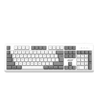 acer 宏碁 OKB0A0 104键 有线薄膜键盘 白灰色 无光