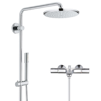 高仪(GROHE)恒温金属花洒套装 瑞雨210MM幻洒金属顶喷 金属手持软管