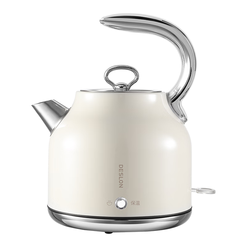 DESLON/德世朗 常效保温 恒温电热水壶  复古白 1.7L