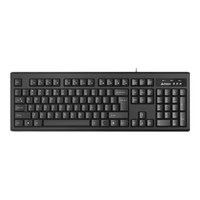 双飞燕 WK-100 104键 有线薄膜键盘 黑色 无光