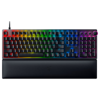RAZER 雷蛇 猎魂光蛛V2 104键 有线机械键盘 黑色 线性光轴 RGB