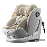 Heekin途悦-德国儿童座椅0-12岁汽车用婴儿宝宝360度旋转i-Size认证 麦浪金MAX(加配遮阳棚+三防面料)