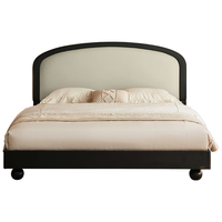 全友家居法式复古皮艺软包床小户型主卧室1.5X2米双人床家具129010 1.8米床(不含床头柜、床垫)