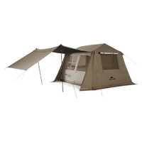 挪客户外 Naturehike屋脊6.0二代速开帐篷户外冬野营过夜露营黑胶防晒