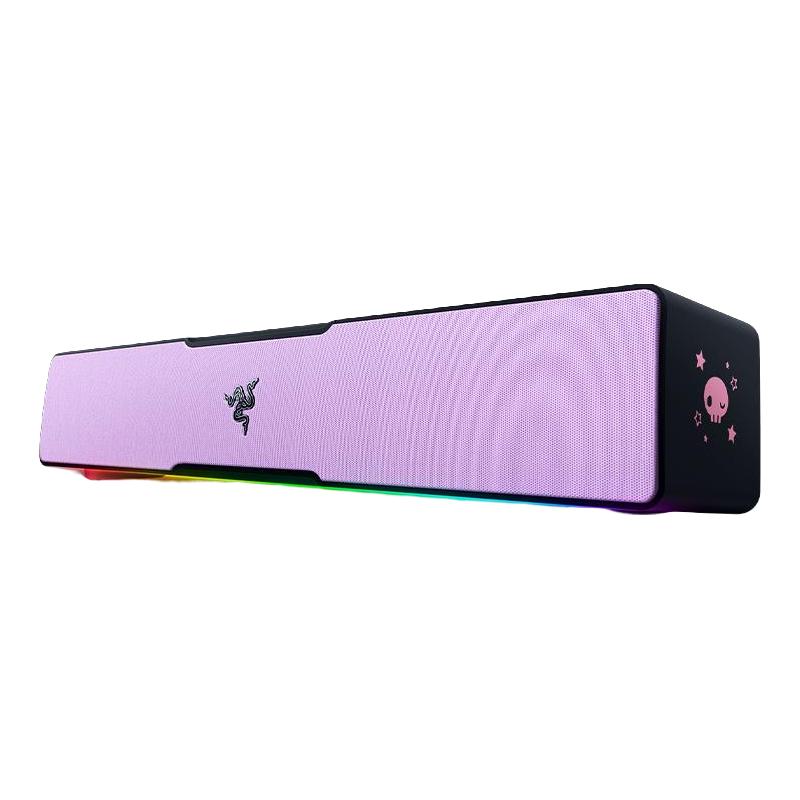 Razer雷蛇三丽鸥酷洛米联名条形桌面电脑音箱RGB灯效