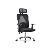  UE/永艺 撑腰 人体工学椅 固定扶手 搁脚  黑框黑网 转椅