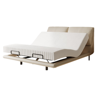 KELISITING 多功能真皮床智能电动大象耳朵悬浮床现代简约双人极简网红奶油风