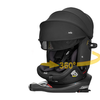 巧儿宜(JOIE)儿童座椅0-7岁360度旋转isofix带支撑杆双向安装陀螺勇士grow 亮黑色