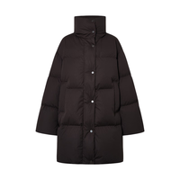 MO&Co.【马思纯同款】羽绒服2025冬90绒茧型轻暖漫游系列MBE4EINT04 柚木棕色 XS /155