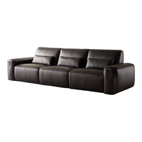 乐至宝 LAZBOY 皮艺沙发客厅0靠墙电动智能家居电动功能大黑牛黑骑士676 云母黑-3人双电动-30天