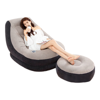 INTEX 充气沙发休闲充气沙发床单人阳台午休椅可折叠躺椅床 送电泵 68564