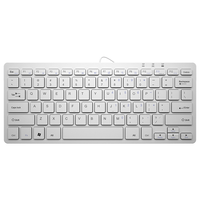 B.O.W 航世 HW098A 78键 有线薄膜键盘 白色 无光