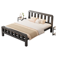 科虎 铁艺床双人床 黑色高头平尾 1.5*2.0m