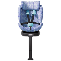 虎贝尔HBR虎贝尔X360pro儿童座椅婴儿车载0-3-12岁宝宝可坐躺汽车用 X360pro-幻彩条纹蓝