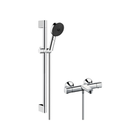 hansgrohe/汉斯格雅 恒温 淋浴组合套装+手持花洒喷头+浴缸龙头+下出水 105MM沛适飞恒温带下出水