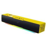RAZER 雷蛇 宝可梦皮卡丘款条形蓝牙桌面音箱电脑重低音RGB幻彩灯效 黄色