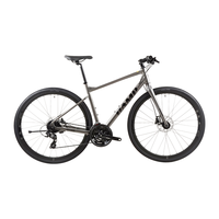 坎普（CAMP）GX100 公路车平把赛车铝合金内走线成人24速砾石瓜车纯油碟自行车 本田灰 24速 405码