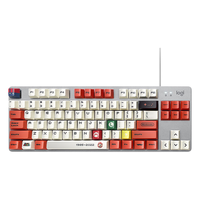 移动端、京东百亿补贴：罗技 TTC轴 机械键盘  无背光 红轴 红白