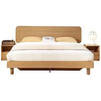 全友家居 床原木奶油风格板式床双人床卧室1.8米大床129908 单床