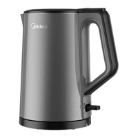 Midea/美的 双层防烫 电热水壶 灰色 1.5L