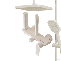 惠达（HUIDA）淋浴花洒套装卫浴花洒全套家用增压花洒喷头浴室淋浴器TS105S奶白